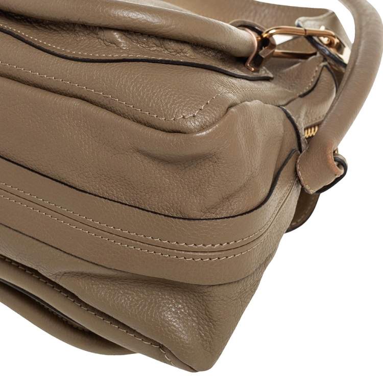 Pre Owned Chloe Beige Leather Small Paraty Shoulder Bag