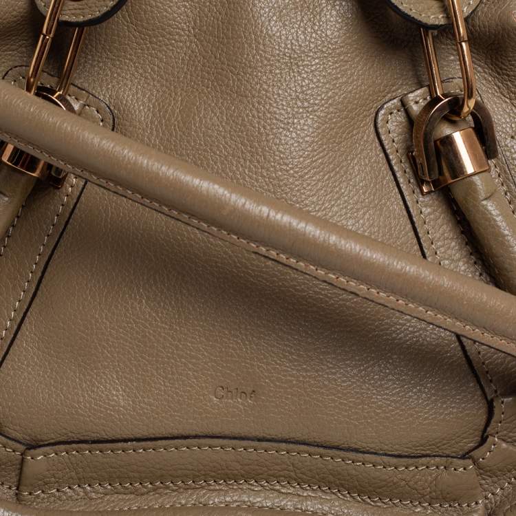 Pre Owned Chloe Beige Leather Small Paraty Shoulder Bag