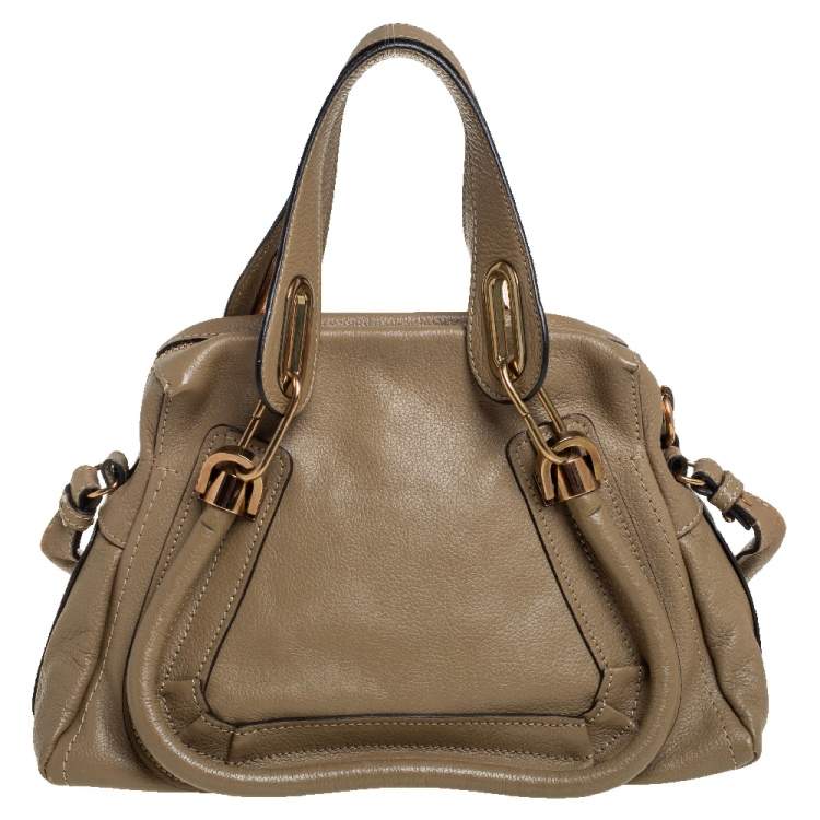 Pre Owned Chloe Beige Leather Small Paraty Shoulder Bag