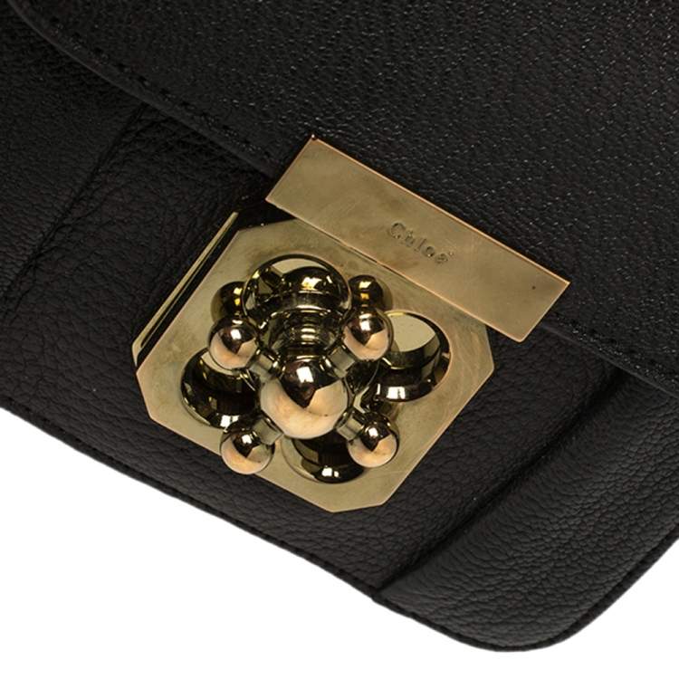 Pre Owned Chloe Black Leather Mini Elsie Crossbody Bag
