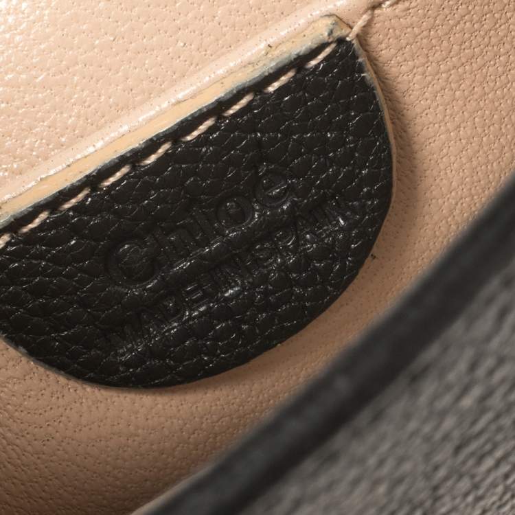 Pre Owned Chloe Black Leather Mini Elsie Crossbody Bag
