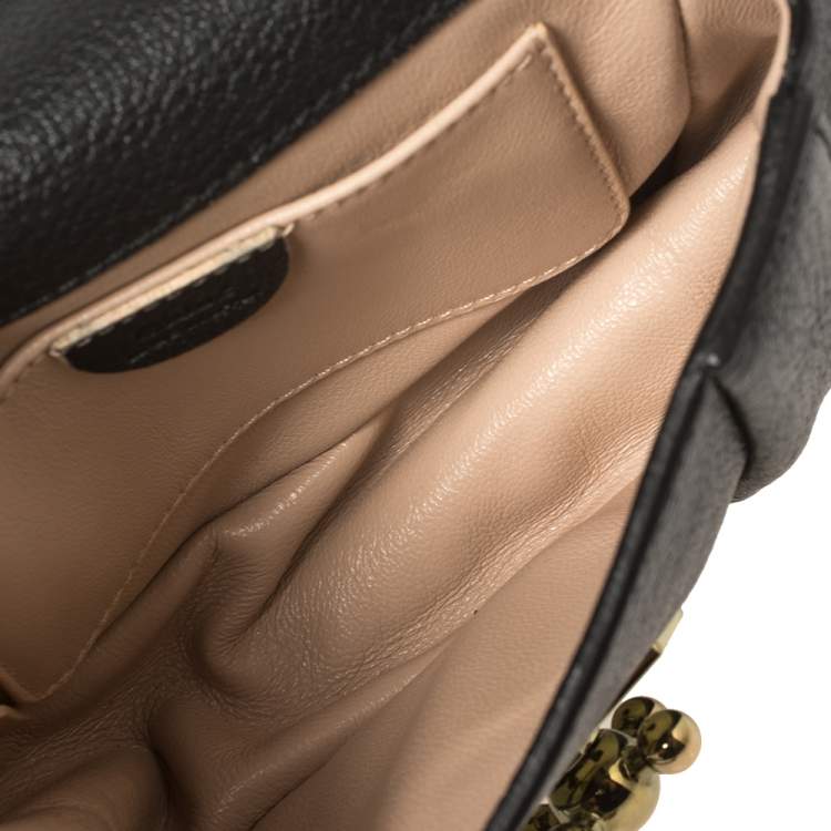 Pre Owned Chloe Black Leather Mini Elsie Crossbody Bag