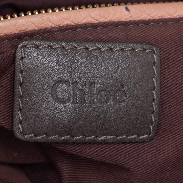 Pre Owned Chloe Grey Leather Paraty Bag