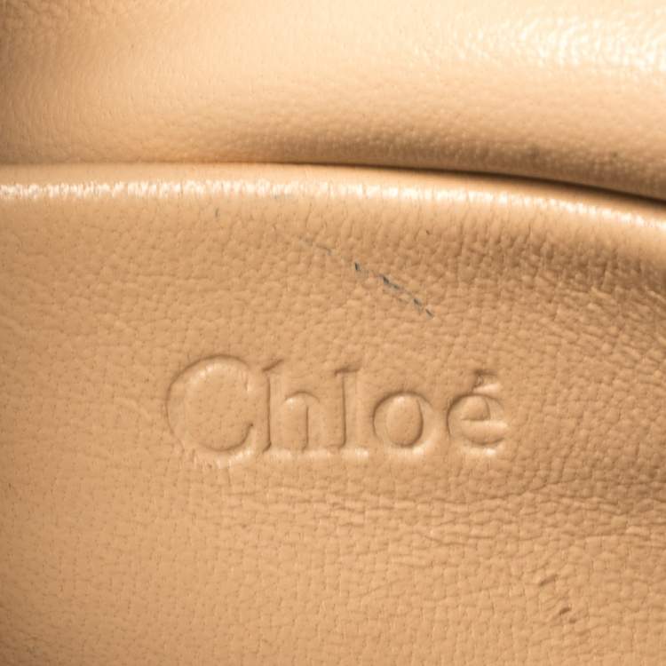 Pre Owned Chloé Green Leather Small Elsie Shoulder Bag