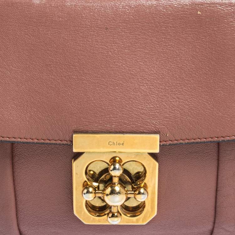 Pre Owned Chloe Pink Leather Small Elsie Shoulder Bag