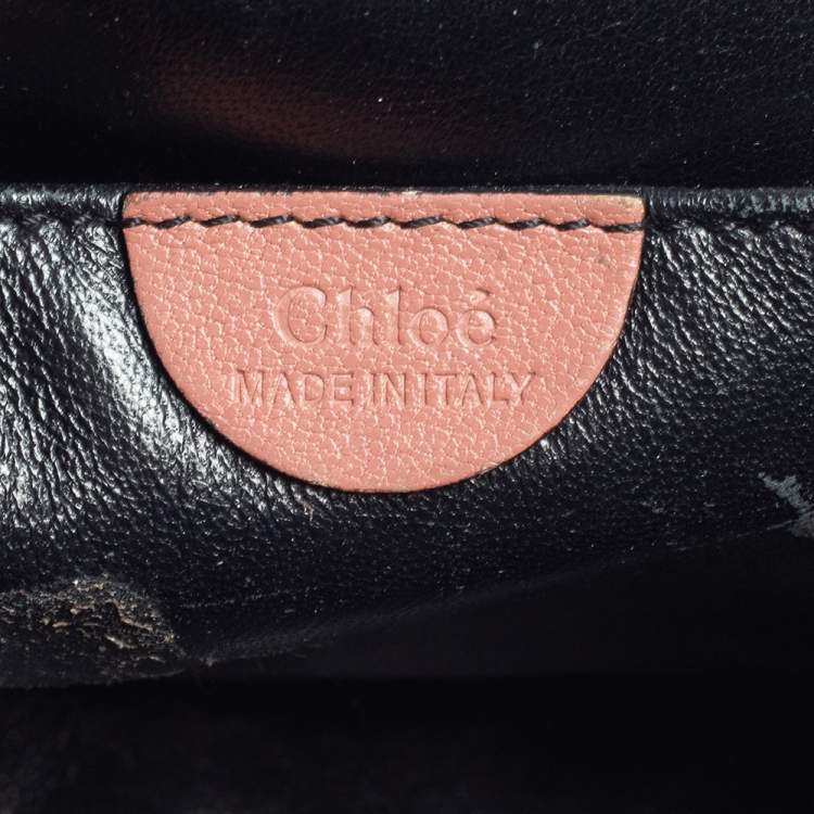 Pre Owned Chloe Pink Leather Small Elsie Shoulder Bag