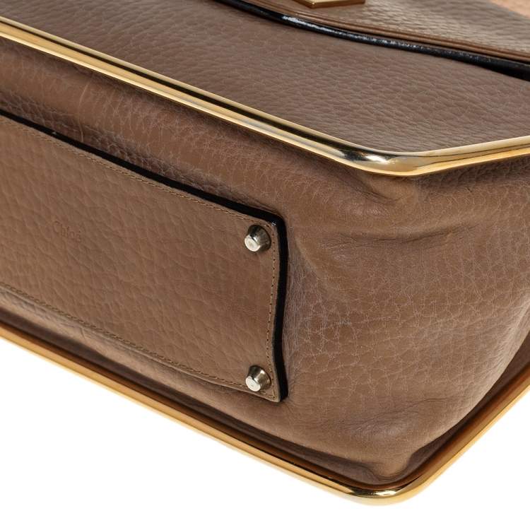 Pre Owned Chloe Beige Leather Medium Sally Flap Shoulder Bag