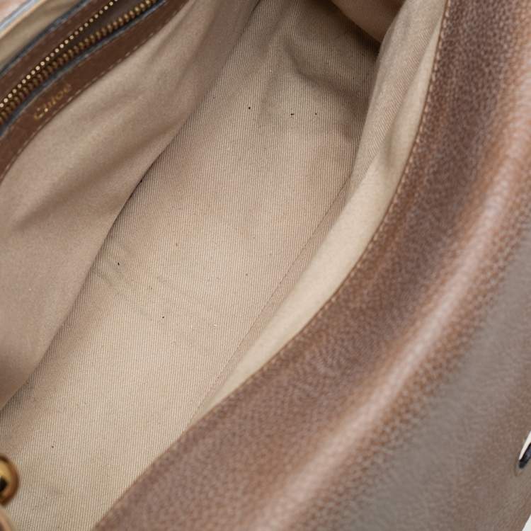 Pre Owned Chloe Beige Leather Medium Sally Flap Shoulder Bag
