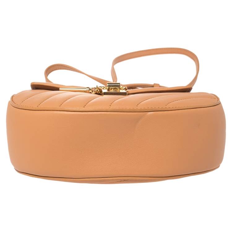 Pre Owned Chloe Tan Leather Medium Drew Bijou Shoulder Bag