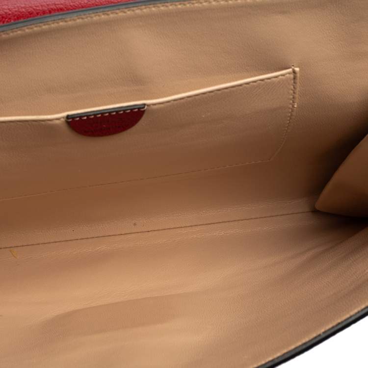 Pre Owned Chloe Red Leather Elsie Clutch