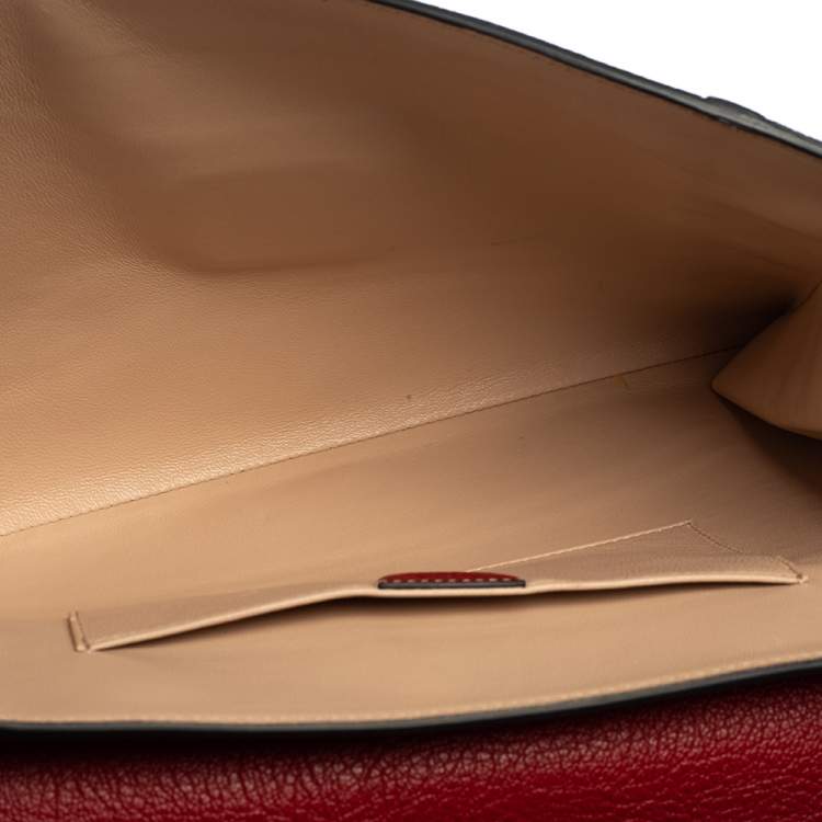 Pre Owned Chloe Red Leather Elsie Clutch