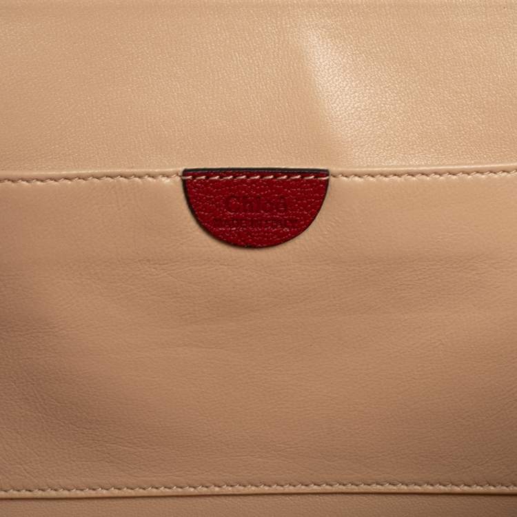Pre Owned Chloe Red Leather Elsie Clutch