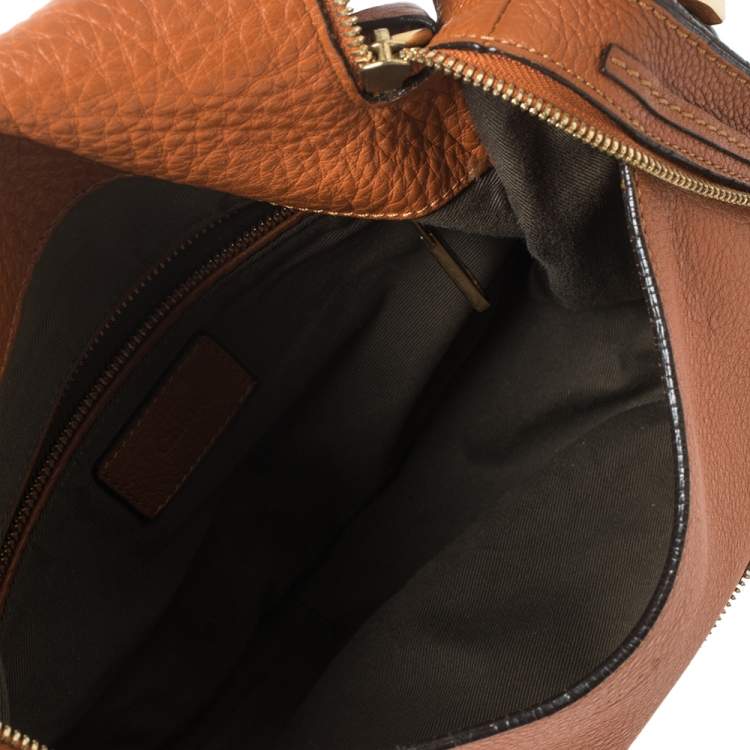 Pre Owned Chloe Brown Leather Marcie Crossbody Bag