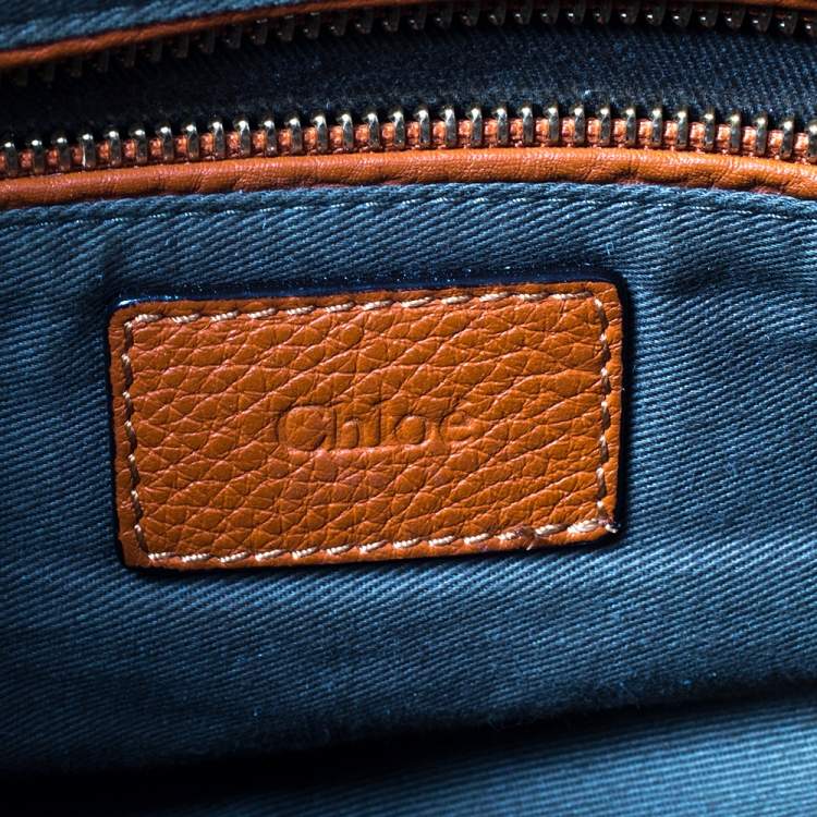 Pre Owned Chloe Brown Leather Marcie Crossbody Bag