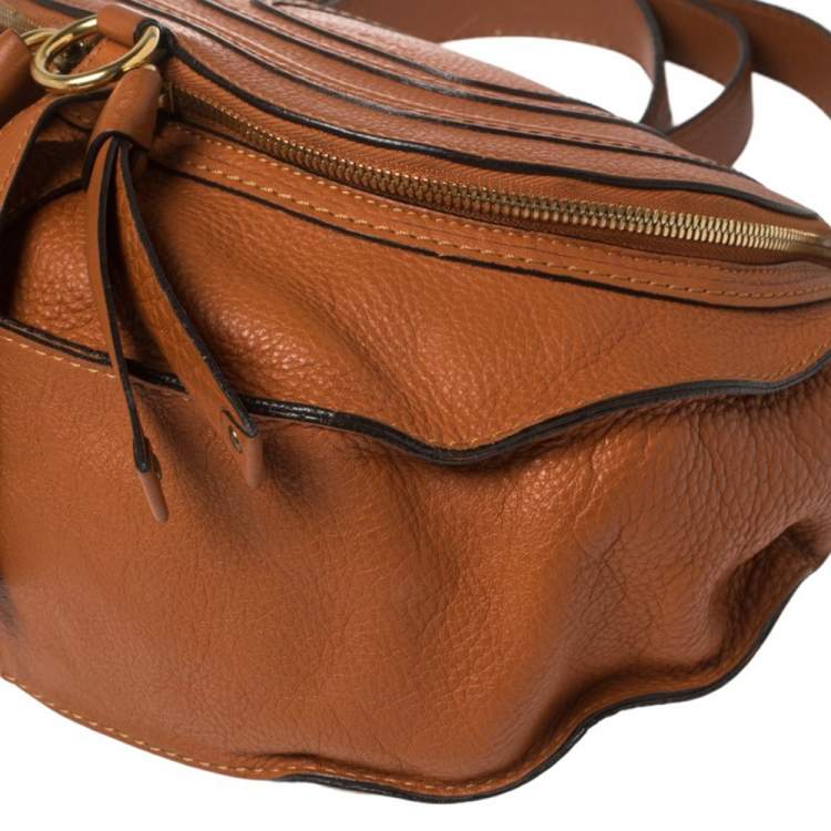 Pre Owned Chloe Brown Leather Marcie Crossbody Bag
