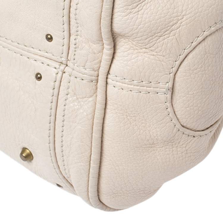 Pre Owned Chloe Cream Leather Paddington Satchel