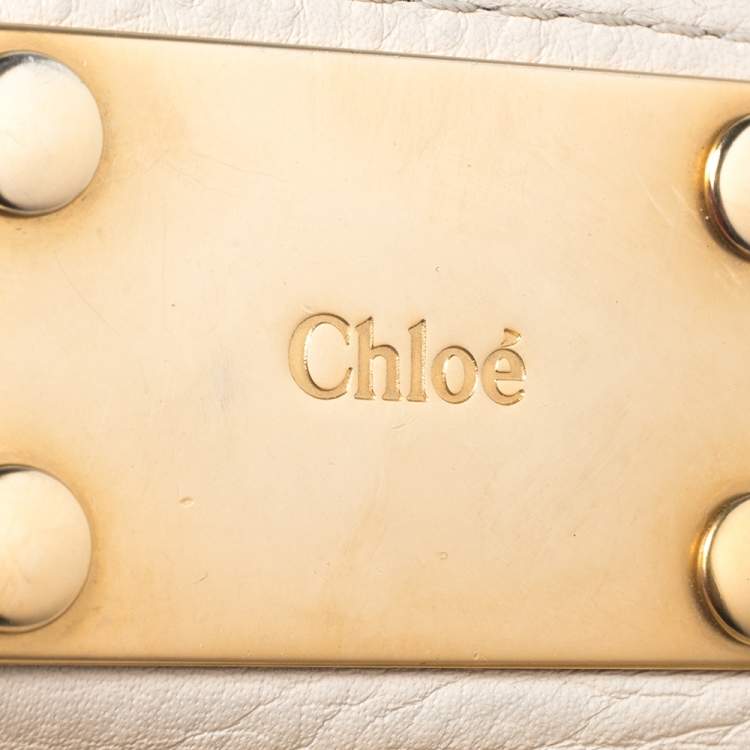 Pre Owned Chloe Cream Leather Paddington Satchel
