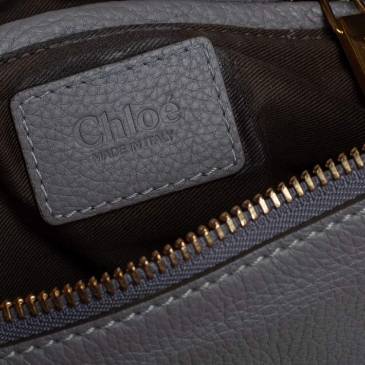 Pre Owned Chloe Grey Leather Marcie Shoulder Bag