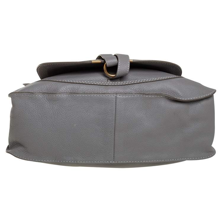 Pre Owned Chloe Grey Leather Marcie Shoulder Bag