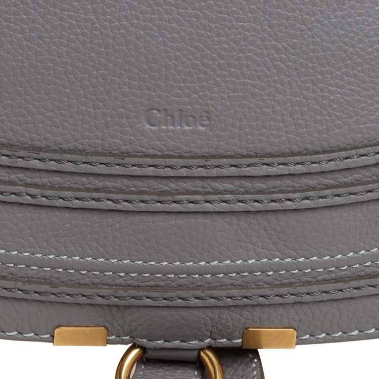 Pre Owned Chloe Grey Leather Marcie Shoulder Bag