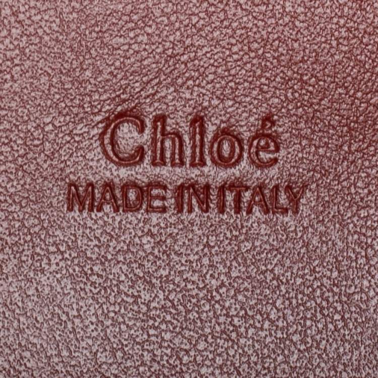 Pre Owned Chloe Brown Leather and Suede C Zipped Tote