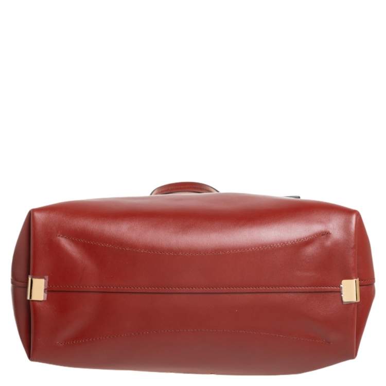 Pre Owned Chloe Brown Leather and Suede C Zipped Tote