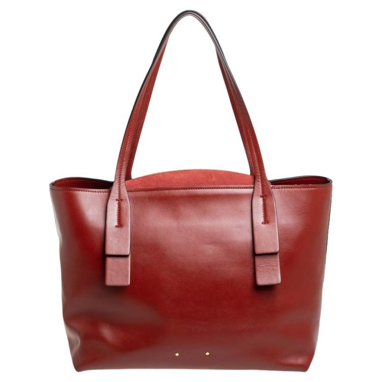 Pre Owned Chloe Brown Leather and Suede C Zipped Tote