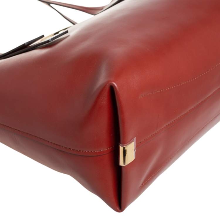 Pre Owned Chloe Brown Leather and Suede C Zipped Tote