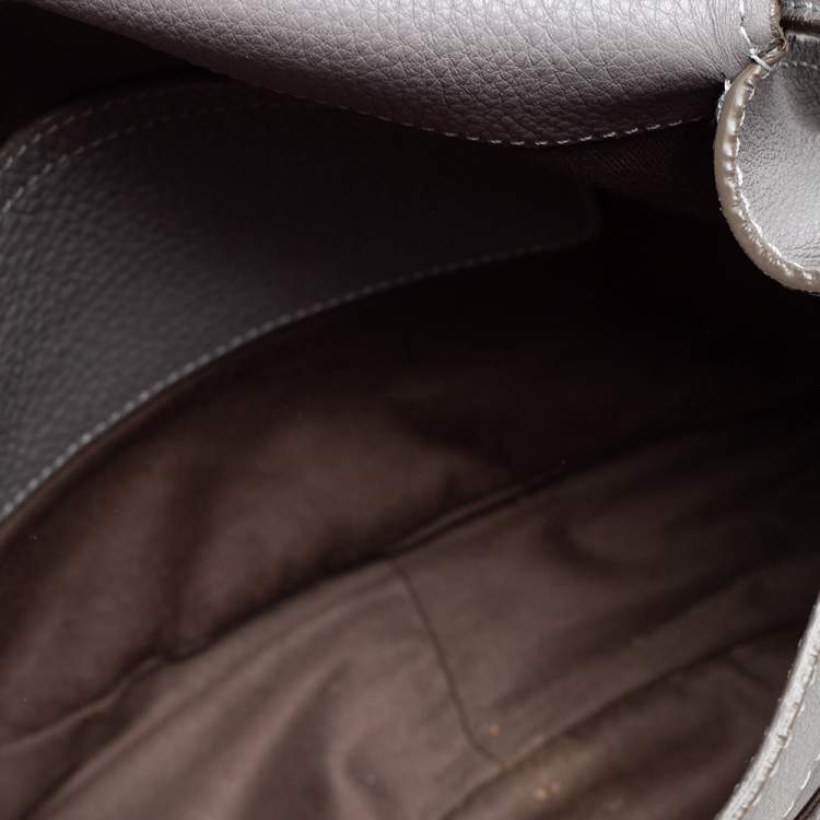 Pre Owned Chloe Taupe Leather Medium Marcie Crossbody Bag