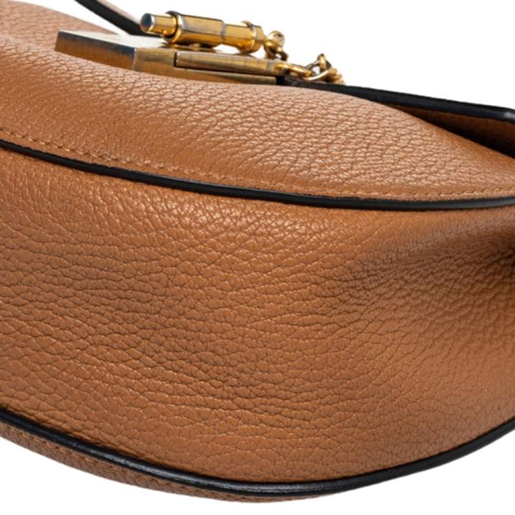 Pre Owned Chloe Brown Leather Drew Shoulder Bag