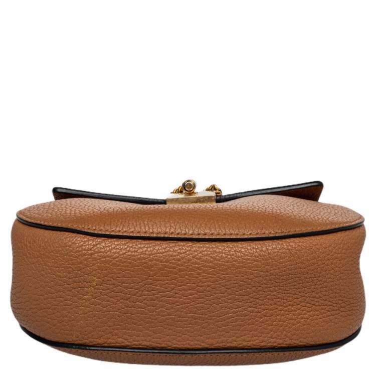Pre Owned Chloe Brown Leather Drew Shoulder Bag