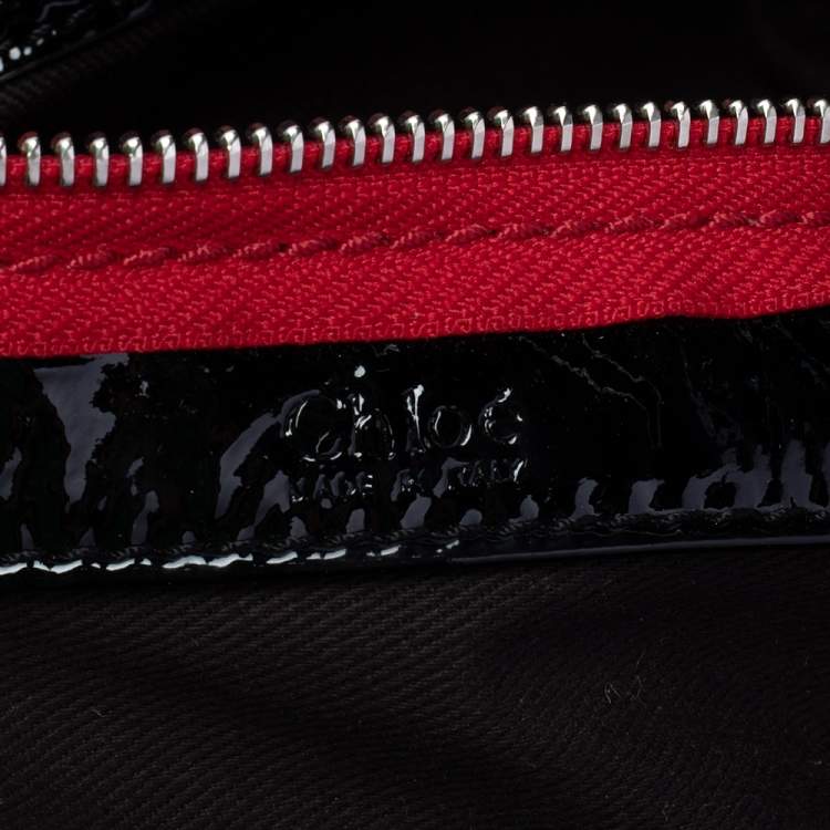 Pre Owned Chloe Black Patent Leather Audra Tote