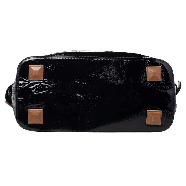 Pre Owned Chloe Black Patent Leather Audra Tote