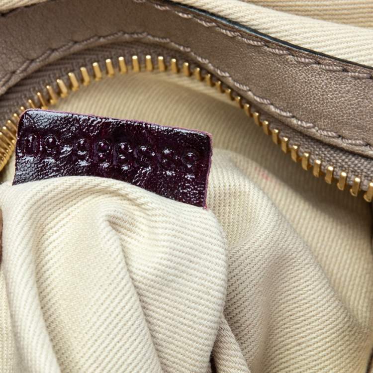 Pre Owned Chloe Burgundy Patent Leather Front Pocket Satchel