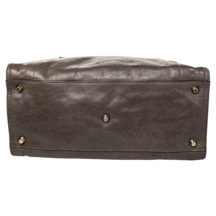 Pre Owned Chloé Grey Leather Satchel