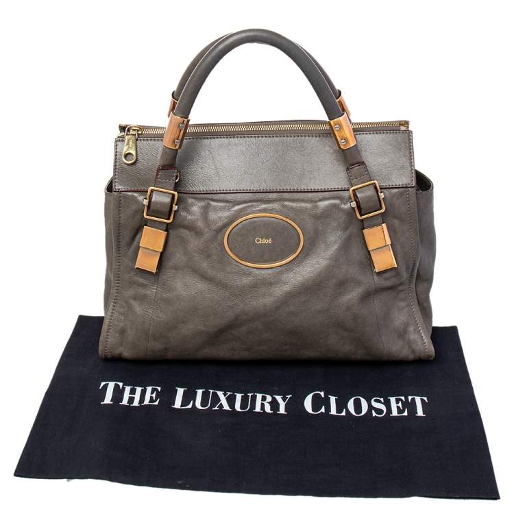Pre Owned Chloé Grey Leather Satchel