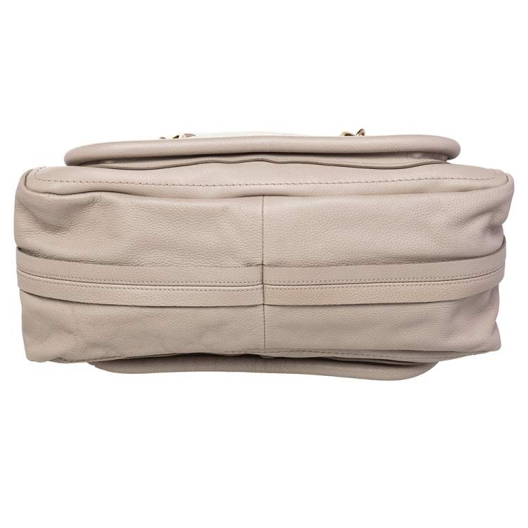 Pre Owned Chloé Beige Leather Medium Paraty Satchel