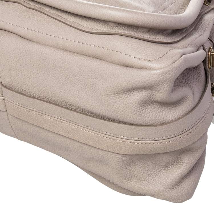 Pre Owned Chloé Beige Leather Medium Paraty Satchel