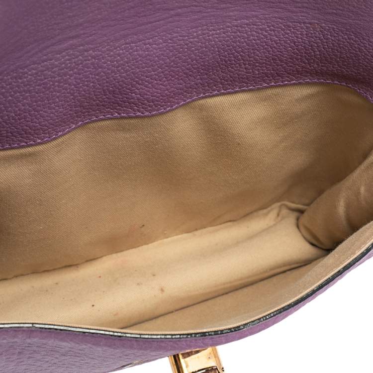 مملوكة مسبقًا Chloe Purple Leather Sally Medium Shoulder Bag