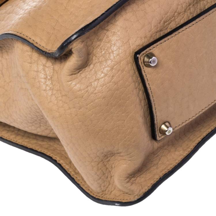 Pre Owned Chloé Beige Leather Medium Sally Flap Shoulder Bag