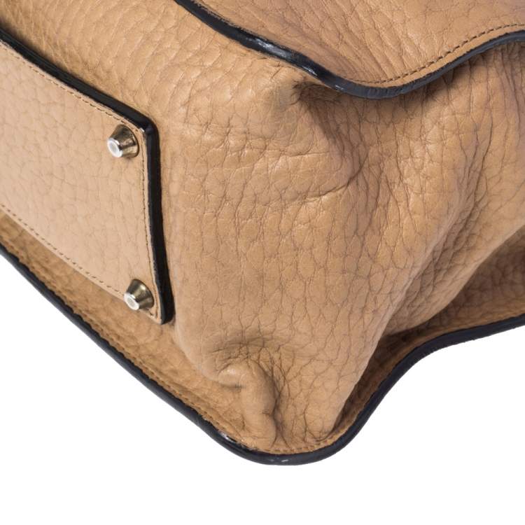 Pre Owned Chloé Beige Leather Medium Sally Flap Shoulder Bag