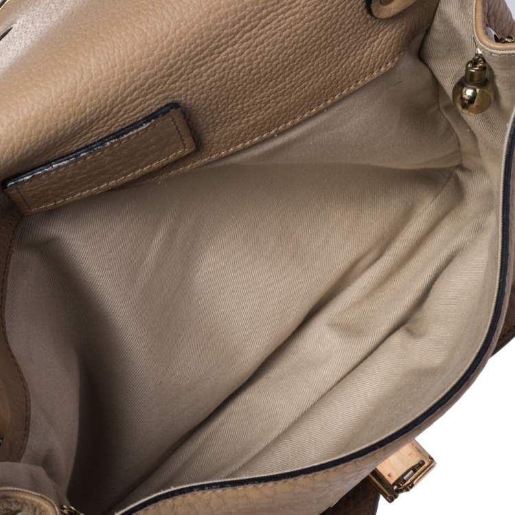 Pre Owned Chloé Beige Leather Medium Sally Flap Shoulder Bag