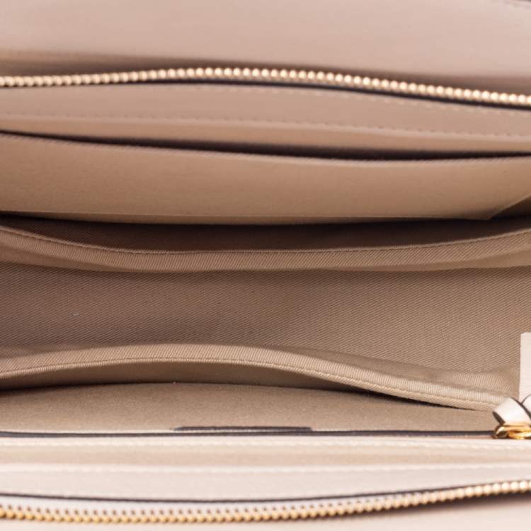 Pre Owned Chloe Beige Leather and Suede Medium Pixie Shoulder Bag 