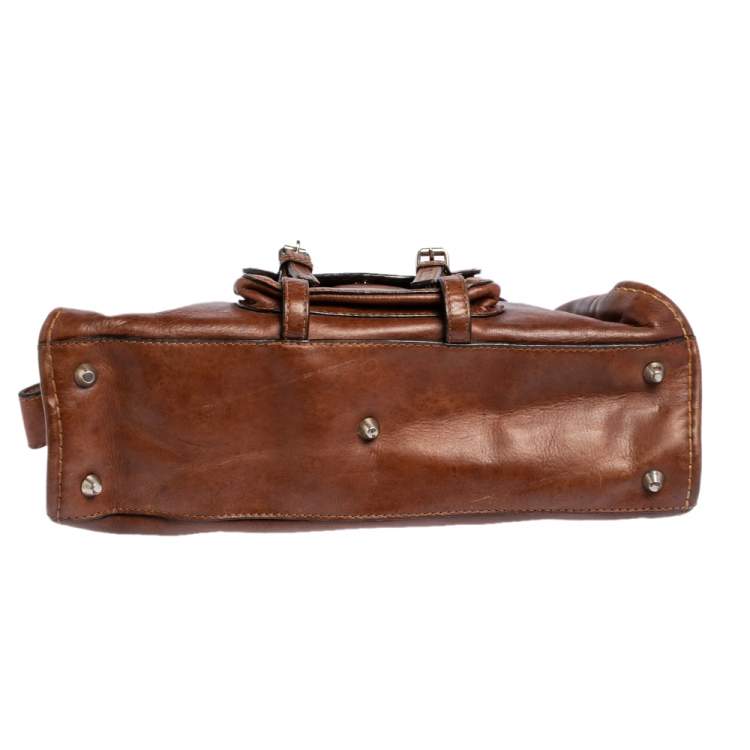 Pre Owned Chloe Brown Leather Edith Tote