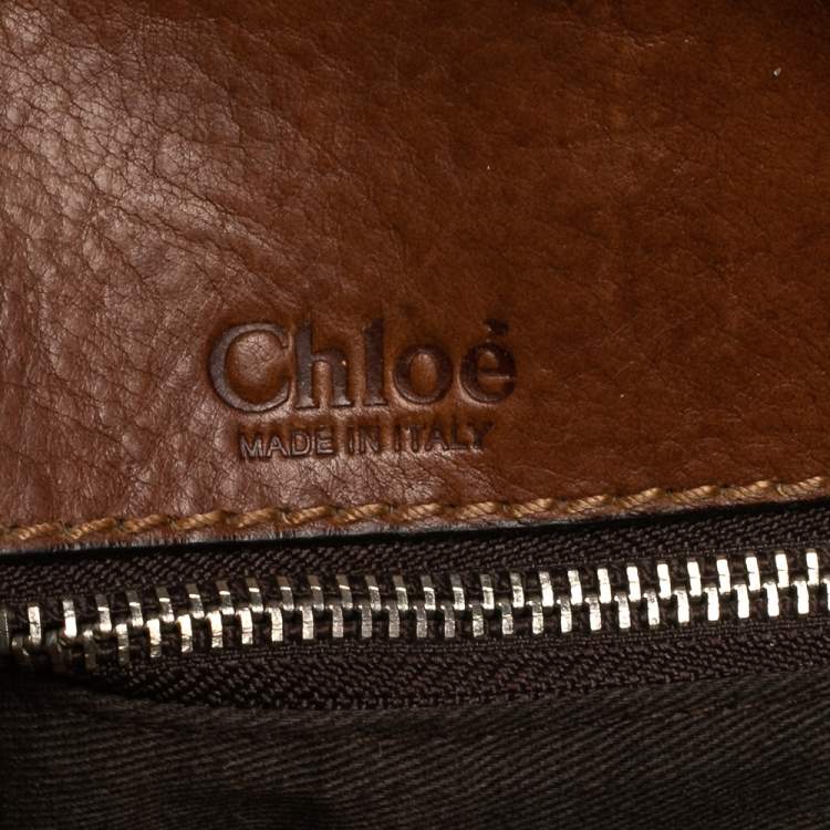 Pre Owned Chloe Brown Leather Edith Tote