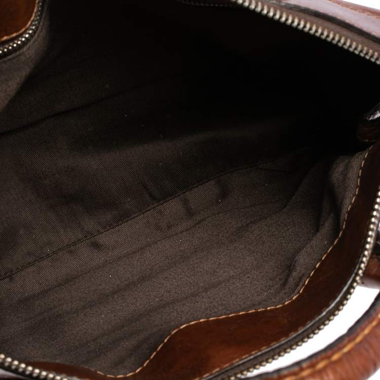 Pre Owned Chloe Brown Leather Edith Tote