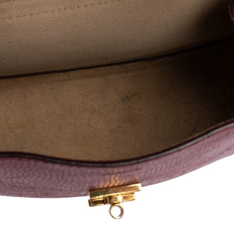 Pre Owned Chloe Two Tone Red Leather Medium Drew Shoulder Bag