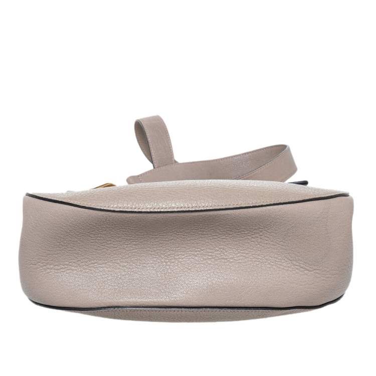 Pre Owned Chloe Grey Leather Medium Drew Shoulder Bag