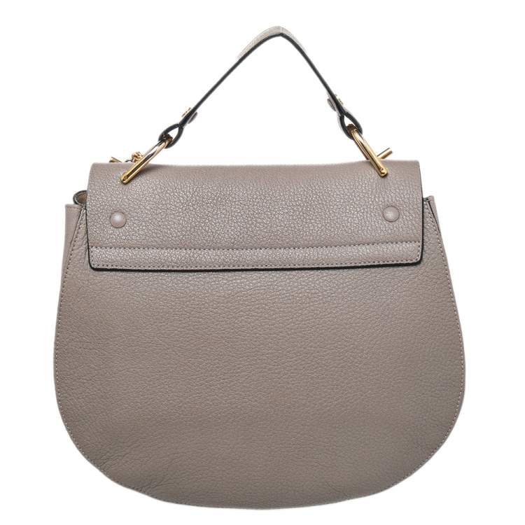 Pre Owned Chloe Grey Leather Medium Drew Shoulder Bag