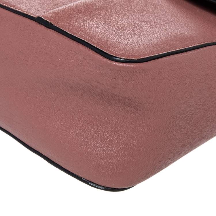 Pre Owned Chloe Old Rose Pink Leather Large Elsie Shoulder Bag
